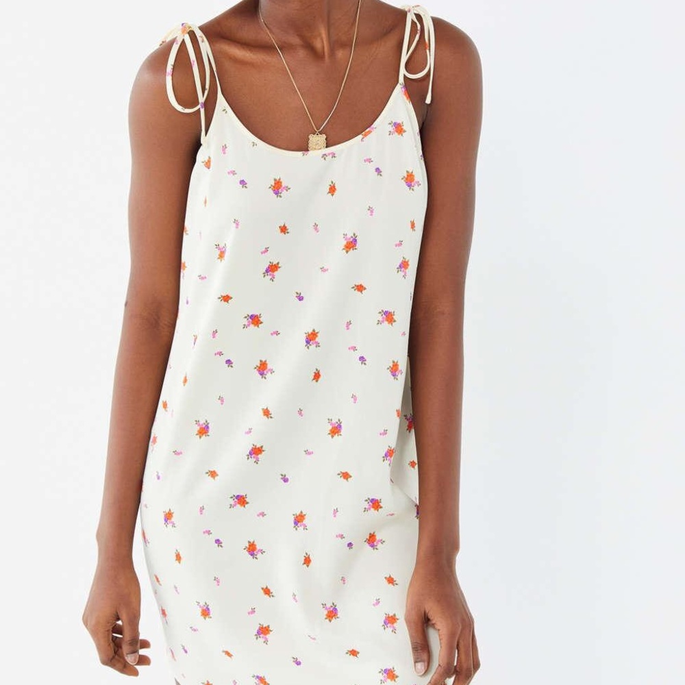 Urban Outfitters Maya Tie-Shoulder Mini Slip Dress
